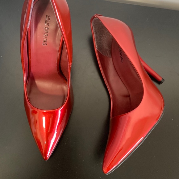 Call It Spring Ruby Red Stilettos - Picture 4 of 12